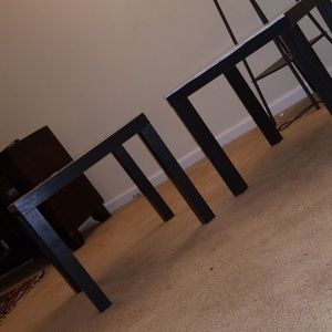 2 black end tables